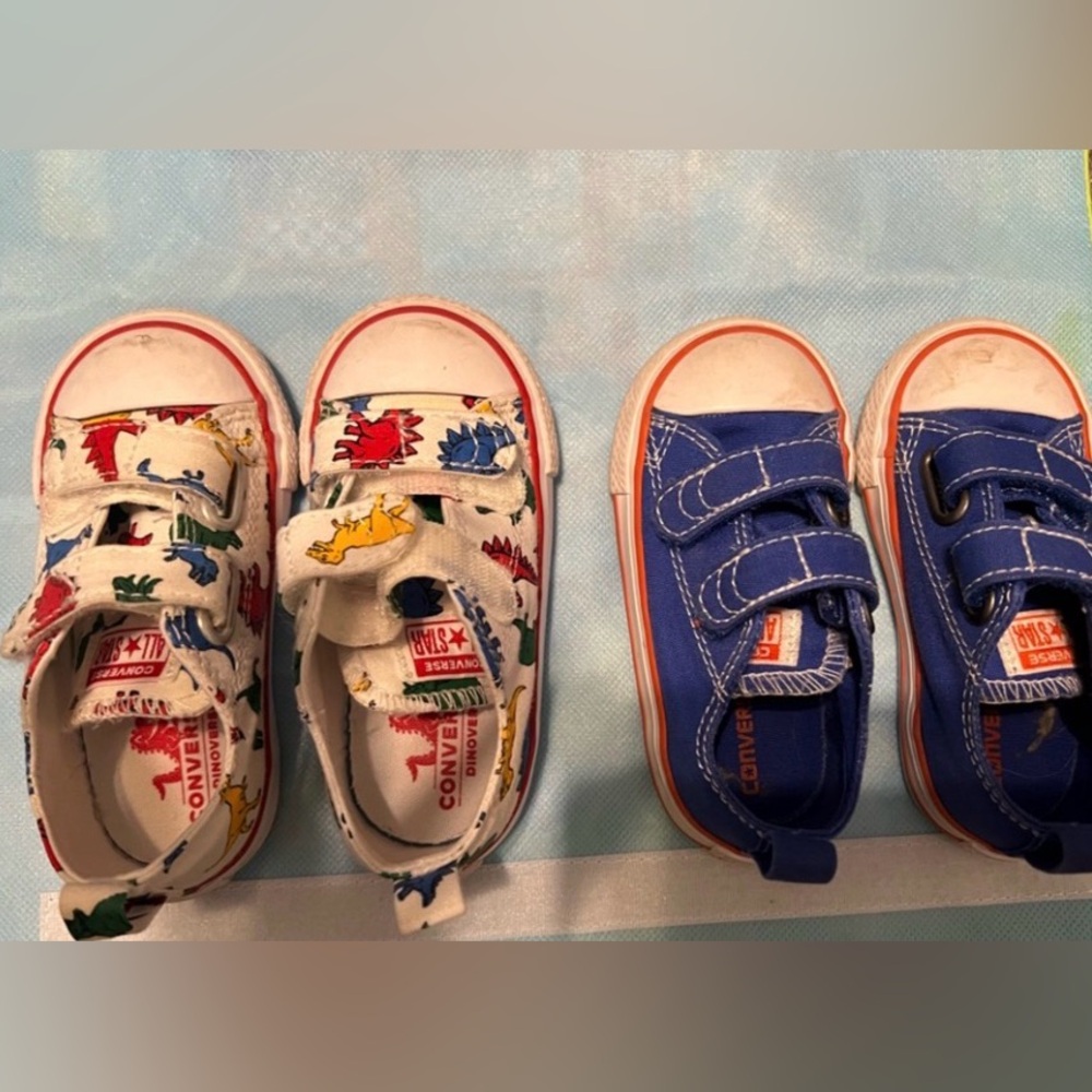 Dinosaur Converse Toddler Sneakers - and Blue Converse